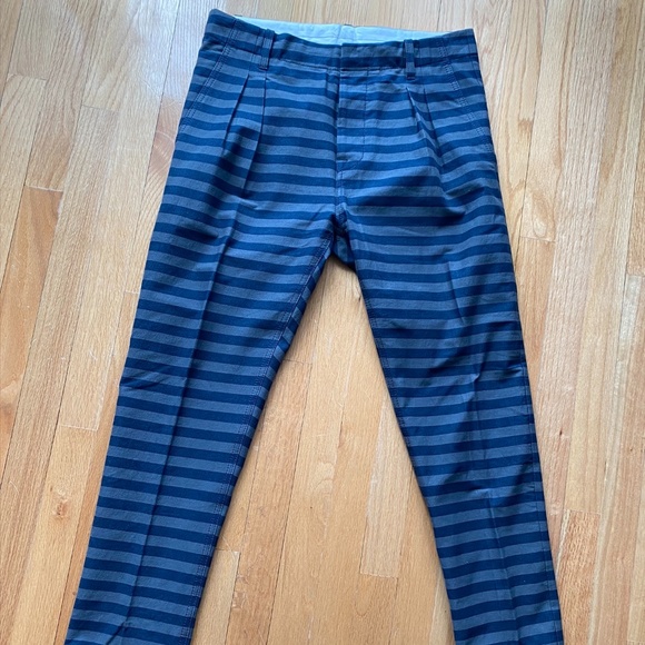 ANDREA POMPILIO CASUAL STRIPED PANTS M/ITALY 48/32 - Picture 3 of 7